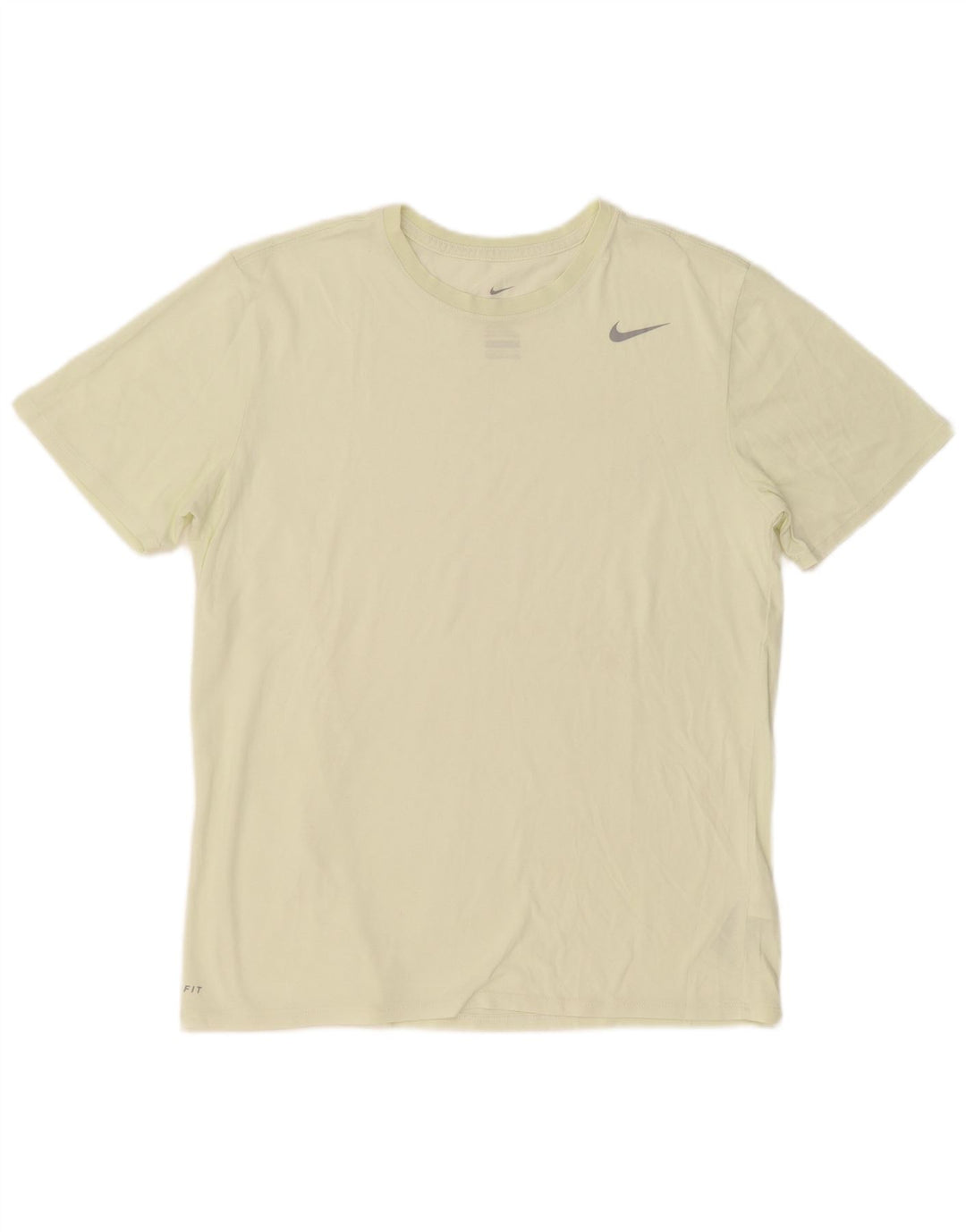 Męski T-shirt Nike o sportowym kroju, duży, żółty, bawełniany