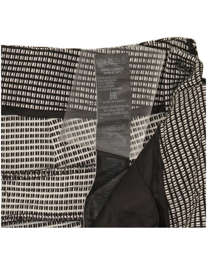 Damskie spodnie Chino Marks & Spencer UK 12 Medium W32 L29 Czarna kratka
