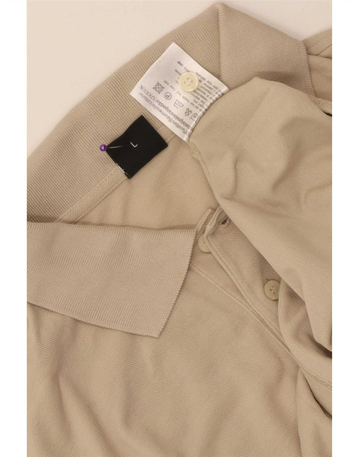 Męska koszulka polo Hugo Boss, duża, beżowa, bawełniana
