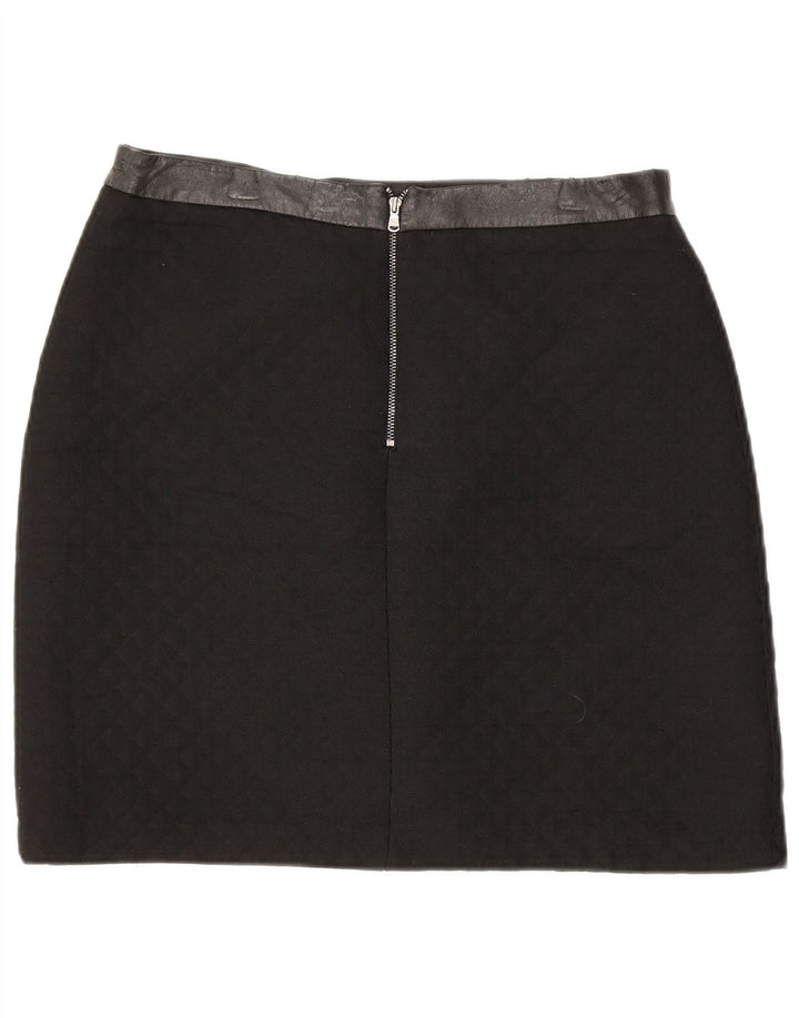 Marks & Spencer Damska spódnica mini UK 12 Medium W30 Czarna Argyle/Diament