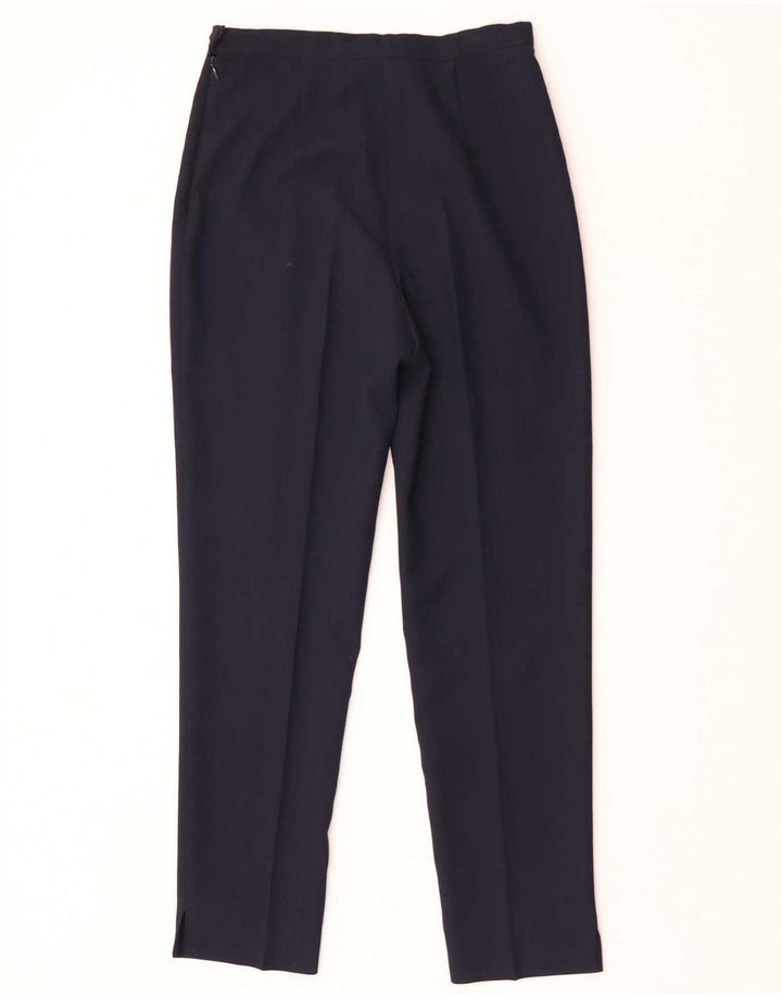 Vintage damski garnitur zapinany na 4 guziki, 2-częściowy IT 44 Medium W26 L28 granatowy