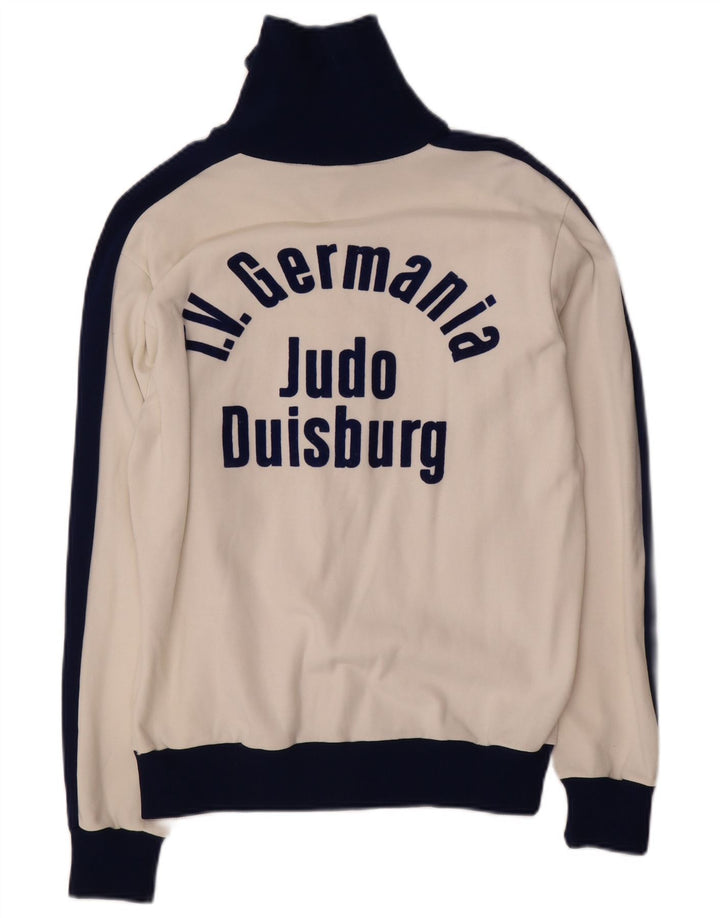 Damska kurtka dresowa Puma Graphic UK 16, duża, biała, z blokami kolorów