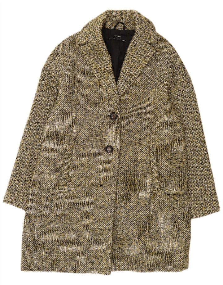 Damski płaszcz oversize Zara UK 6 XS Khaki, nakrapiany poliester