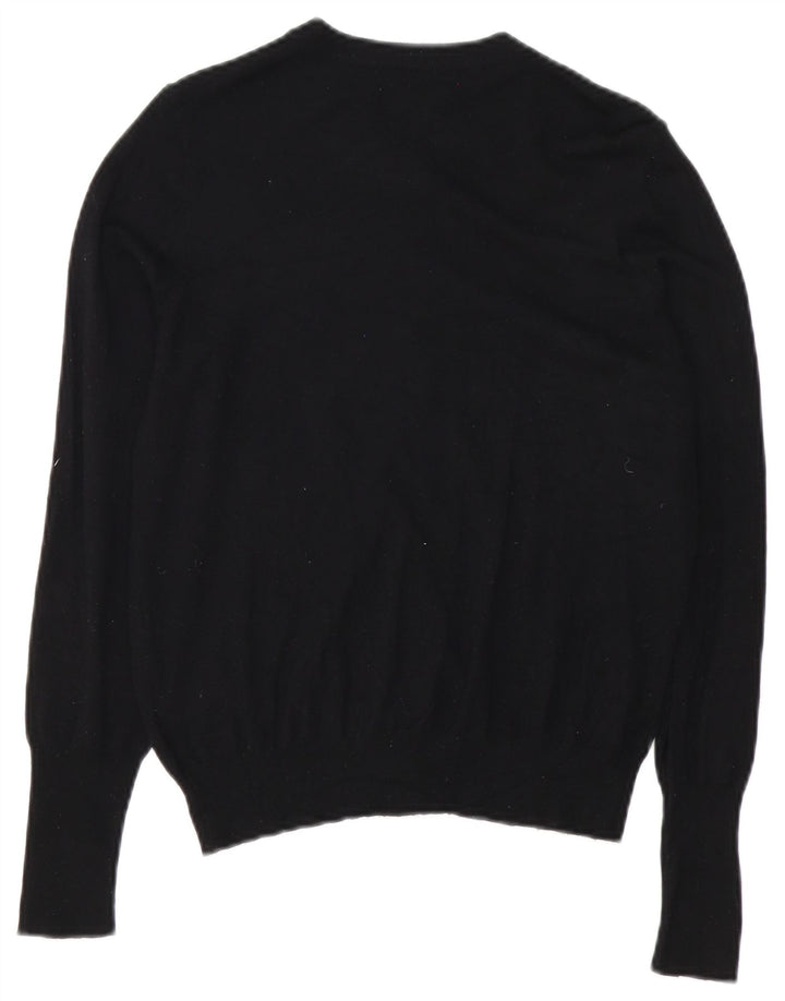MARKS & SPENCER Damski sweter kardigan UK 12 Średni czarny wiskoza