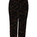 Damskie spodnie codzienne ZARA w abstrakcyjny wzór EU 36 XS W26 L27 czarne
