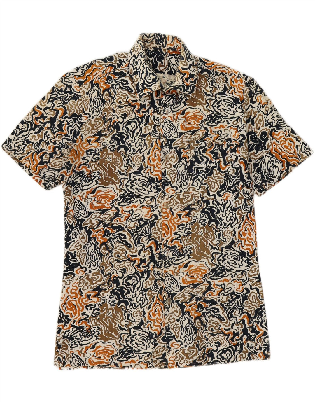 VINTAGE Mens Abstract Pattern Shirt Size 38 Medium Multicoloured Vintage Vintage and Second-Hand Vintage from Messina Hembry 