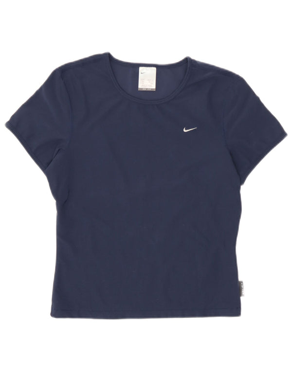Damska koszulka Nike Dri Fit Top UK 10/12 Średni granatowy poliester