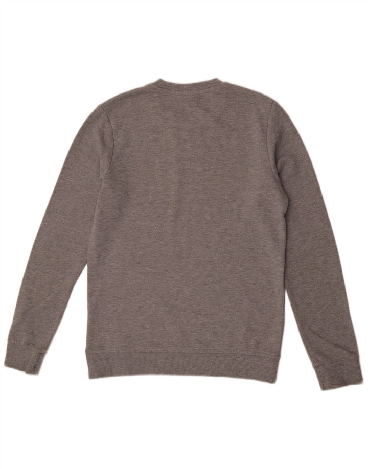 Męski sweter z grafiką Jack & Jones, średnioszary, bawełniany