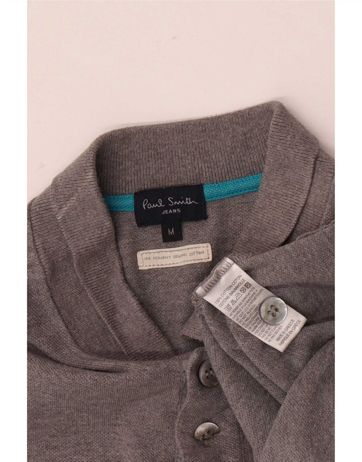 Paul Smith Mens Polo Shirt Medium Grey Cotton