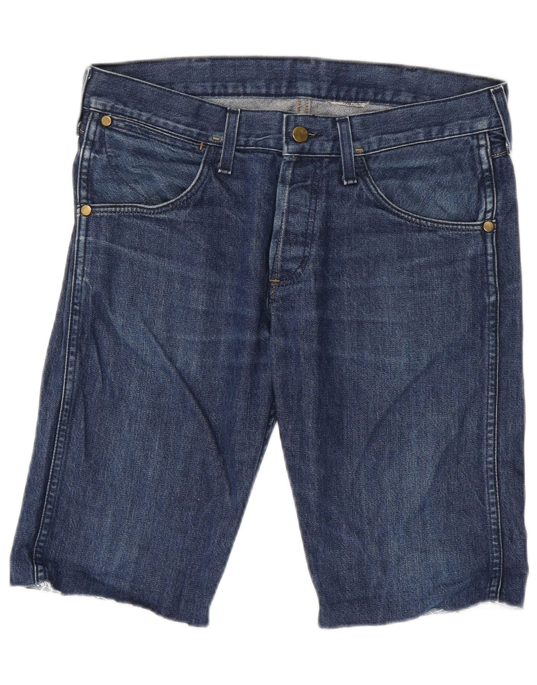 Męskie spodenki jeansowe Wrangler 4 RRB W32 Średnioniebieskie, bawełniane