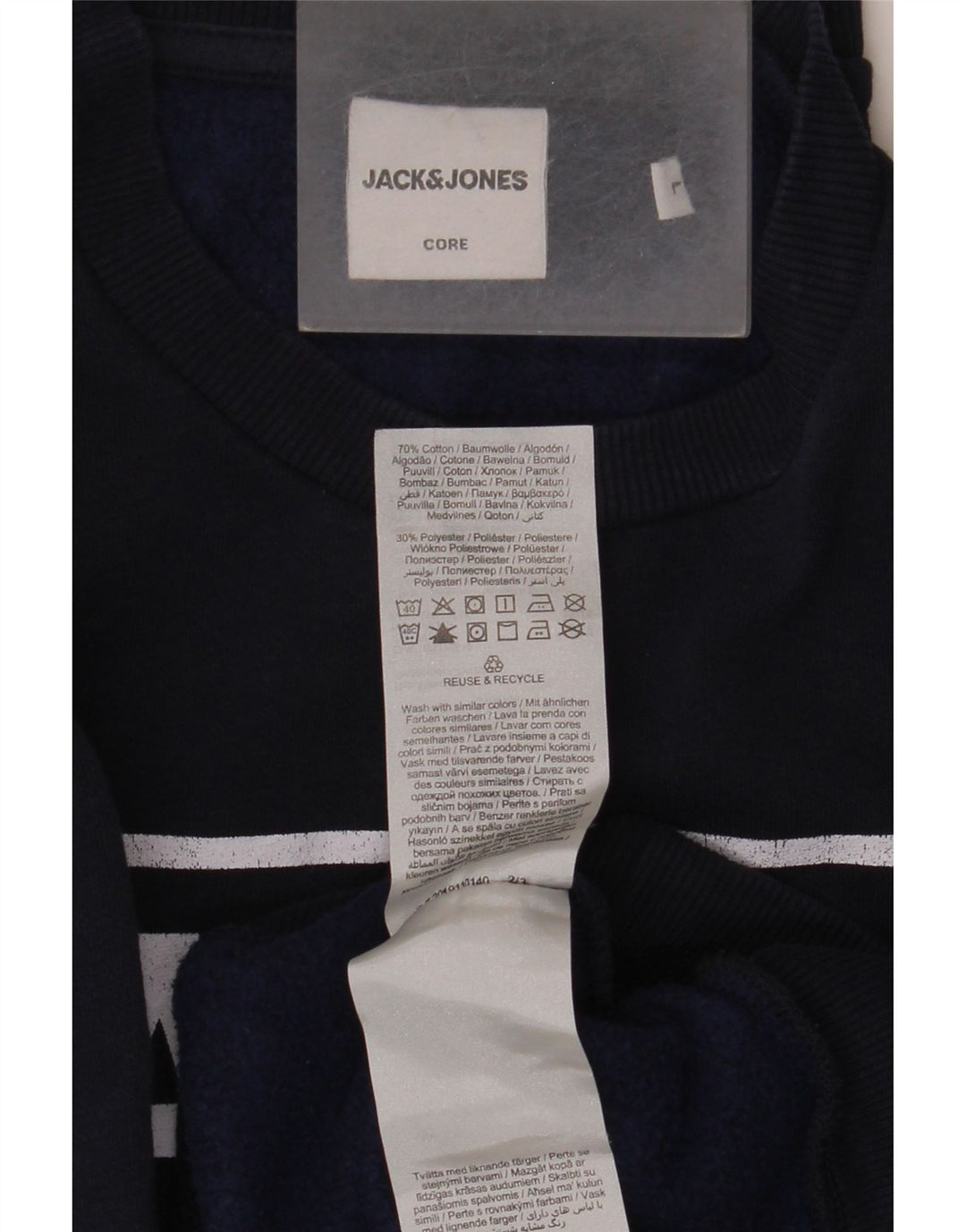 Męska bluza z grafiką Jack & Jones, duża, granatowa, bawełniana