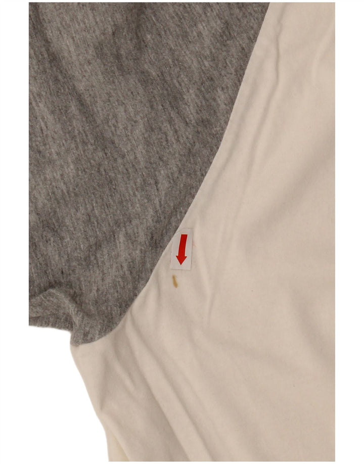 T-shirt męski LOTTO Top UK 46/46 3XL Biała bawełna z blokami kolorów