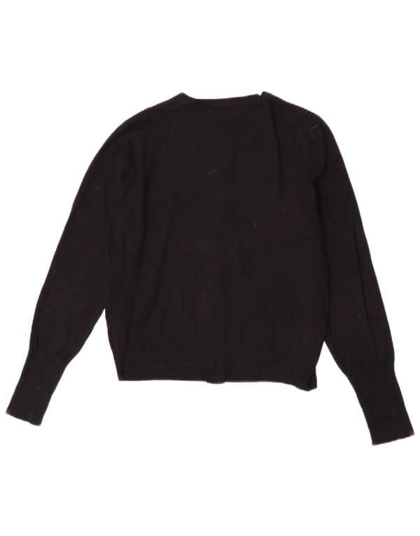 Marks & Spencer Krótki sweter damski UK 12 Średni czarny wiskoza