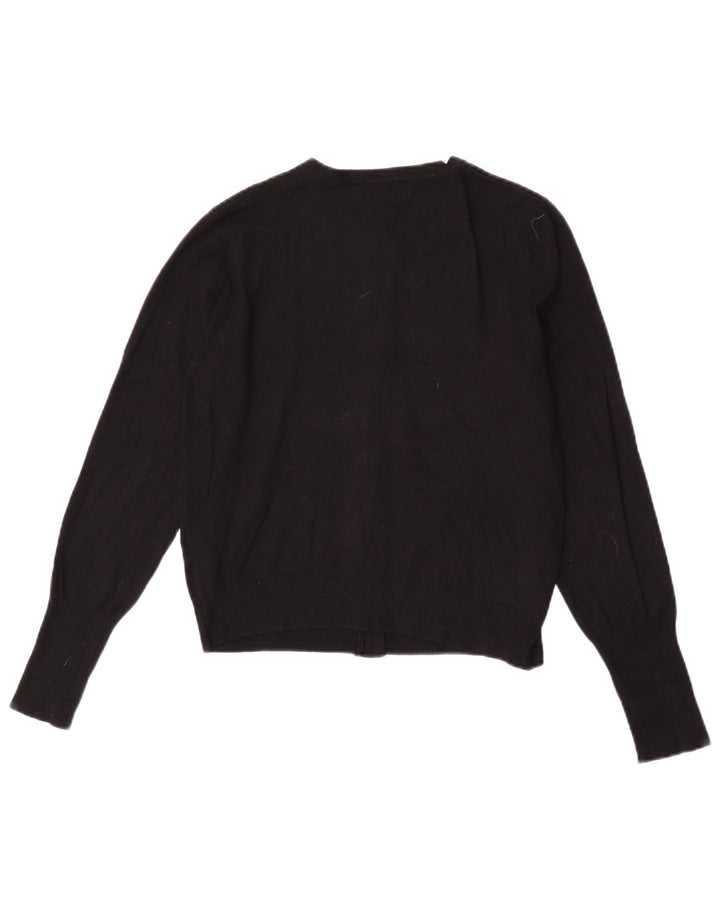 Marks & Spencer Krótki sweter damski UK 12 Średni czarny wiskoza