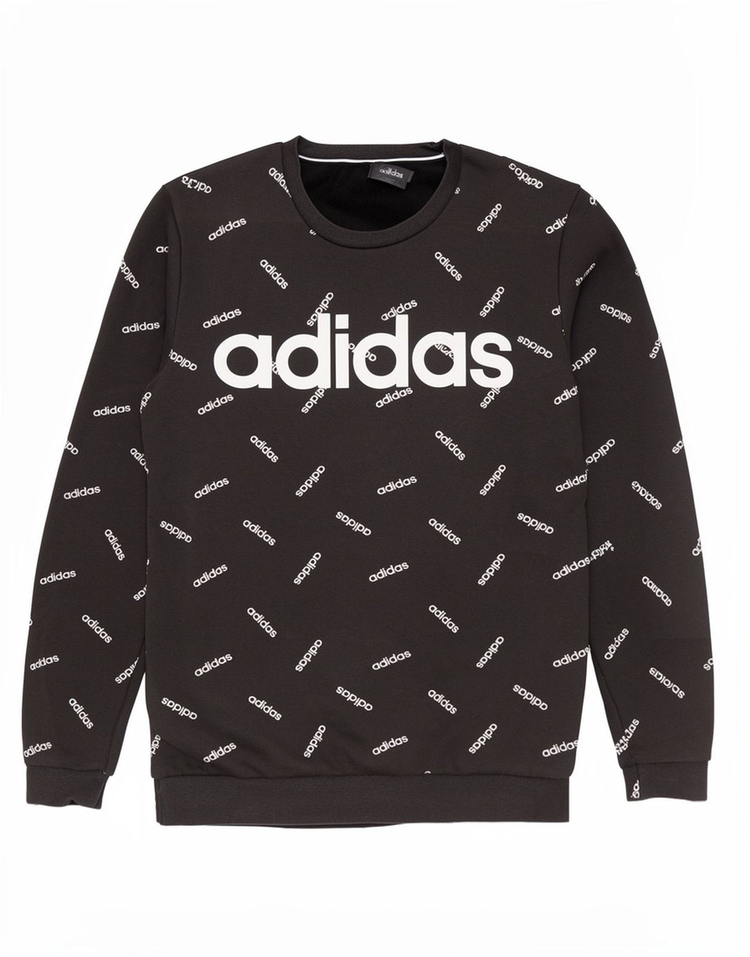 Męska bluza Adidas z grafiką, średnia czarna bawełniana