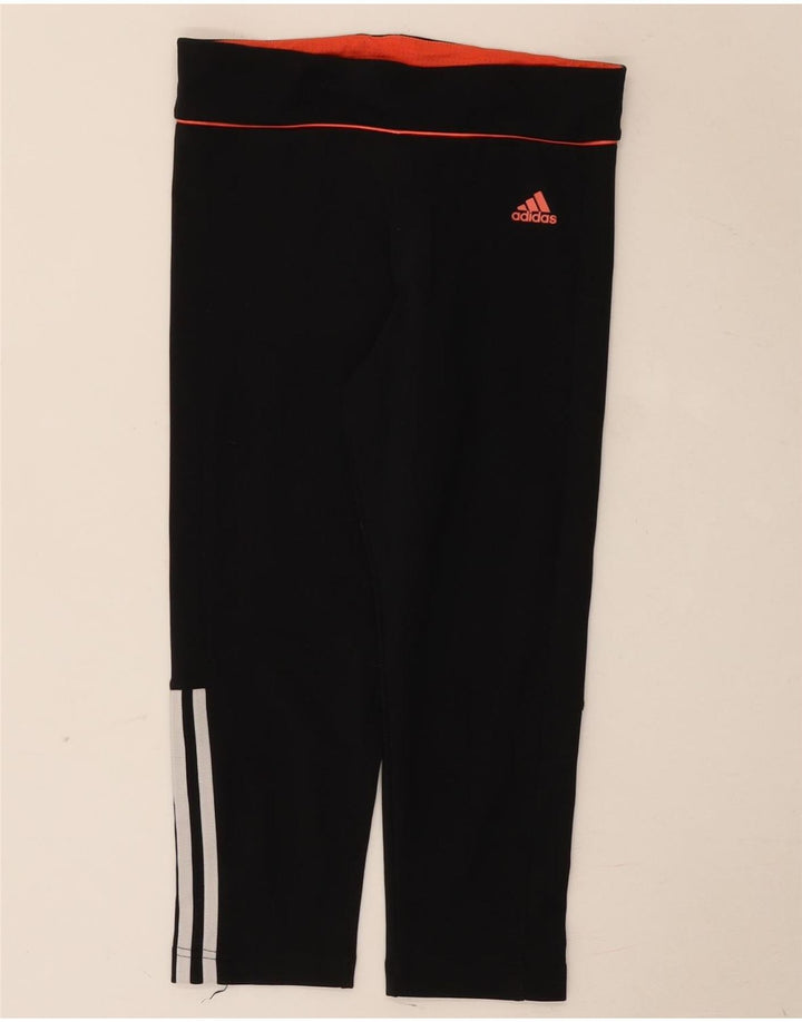 Legginsy Adidas Damskie Climalite Capri UK 8 Małe Czarne Poliester