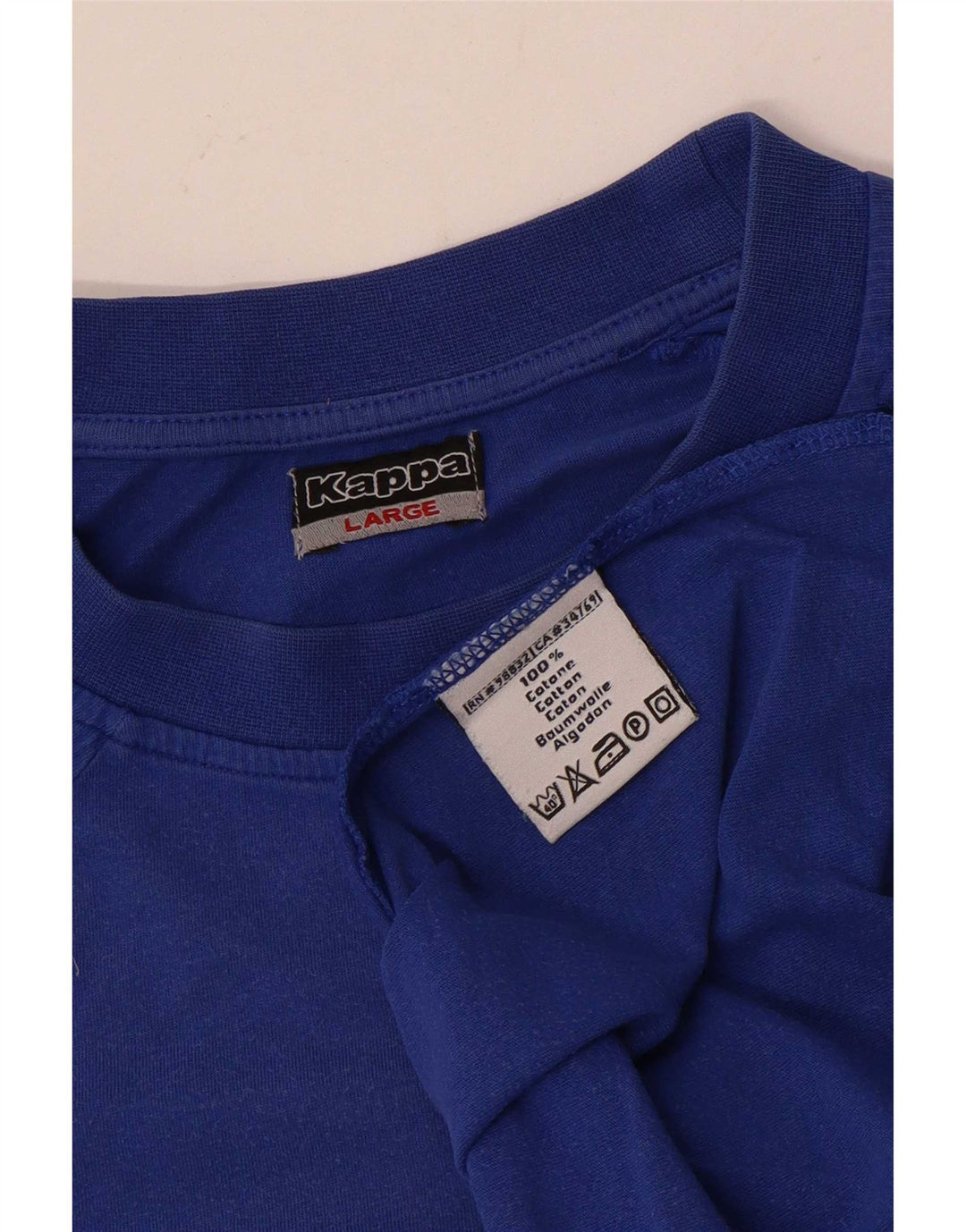 Męski T-shirt Kappa, duży, niebieski, bawełniany