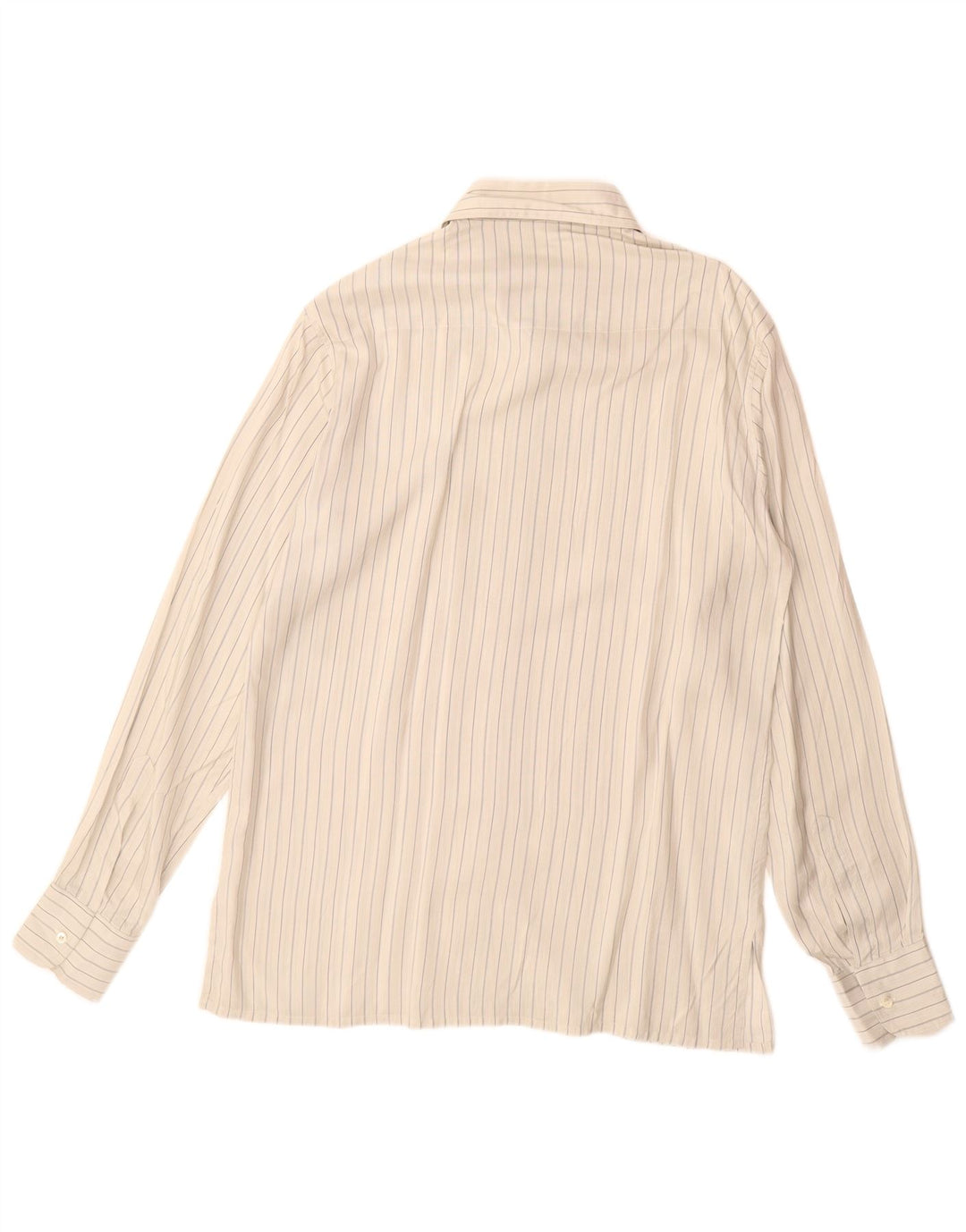 Koszula męska w stylu vintage, rozmiar 42 16 1/2, duża, szara, jedwabna w prążki