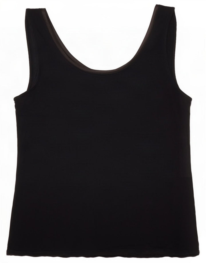 Damski top na ramiączkach bez rękawów Oasis UK 12 Medium Black Wiskoza