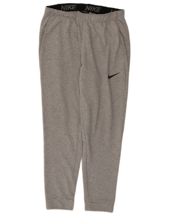 Męskie spodnie dresowe Nike, duże, szare, poliestrowe