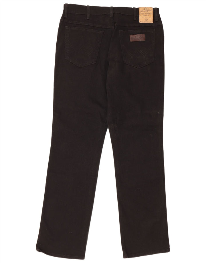 Męskie proste dżinsy Wrangler W36 L34, czarne, bawełniane