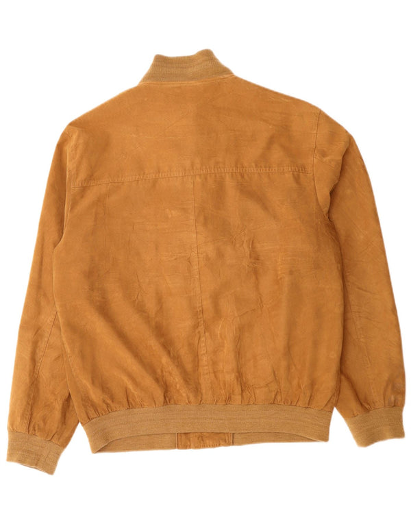 Męska kurtka bomberka Vintage UK 40, duża, brązowa, poliester