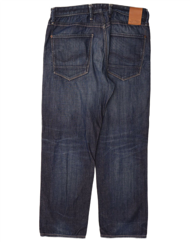 Męskie proste dżinsy Jack & Jones W32 L30 Niebieskie bawełniane