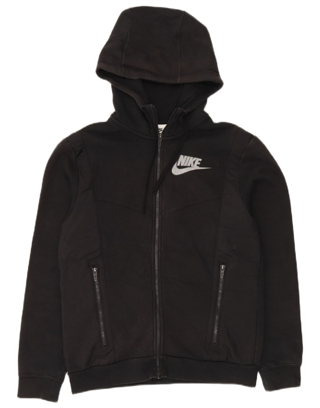 Męski sweter z kapturem i zamkiem błyskawicznym Nike, mały, czarny, bawełniany