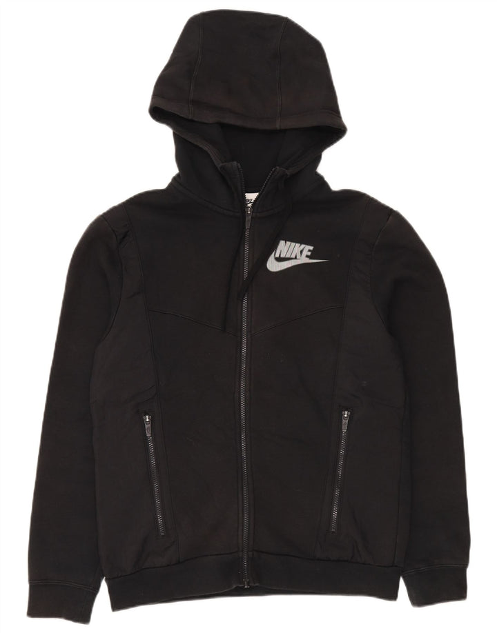 Męski sweter z kapturem i zamkiem błyskawicznym Nike, mały, czarny, bawełniany