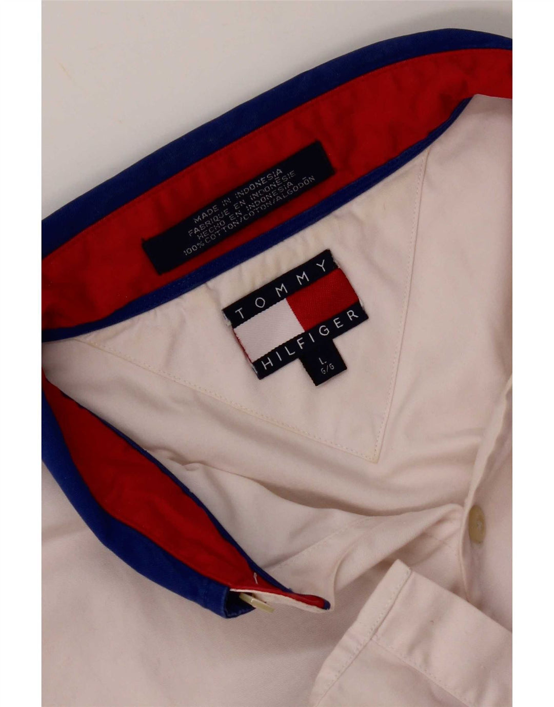 Koszula męska Tommy Hilfiger, duża, biała, bawełniana w bloki kolorów