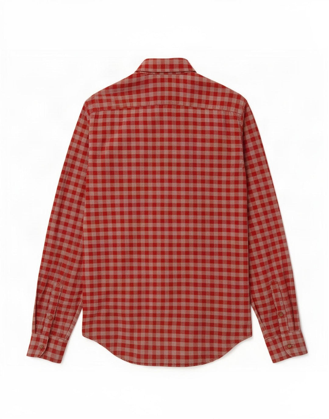 Koszula męska Zara Slim Fit, mała, czerwona bawełniana kratka