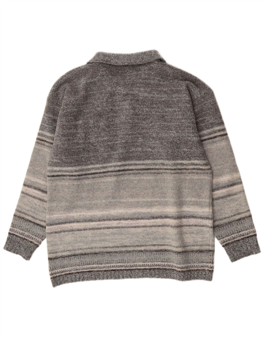 Męski sweter Kappa Polo XL, szary, wełniany w paski