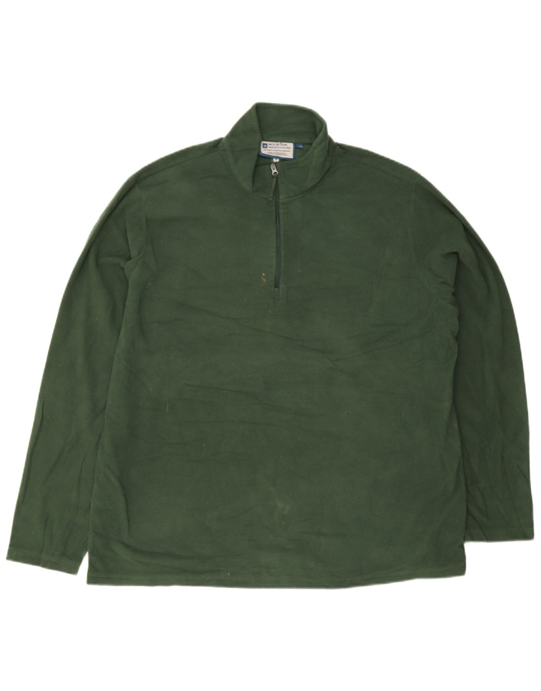 Męski sweter polarowy Mountain Warehouse z zamkiem błyskawicznym, 2XL, zielony poliester