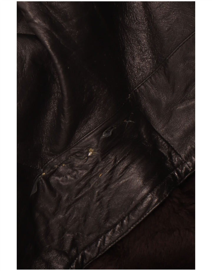 Płaszcz męski dwurzędowy VINTAGE UK 40, duży, czarny