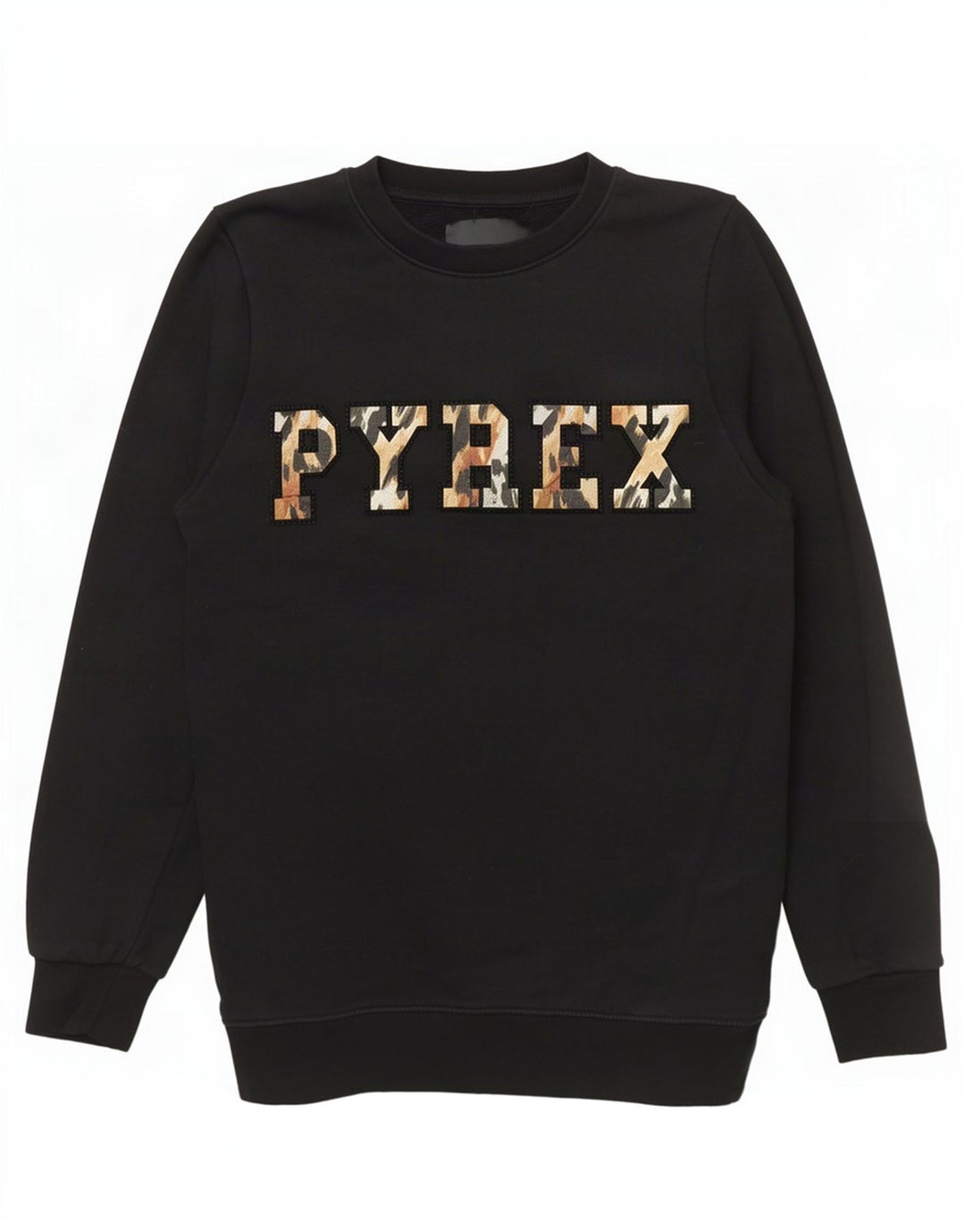Damska bluza z grafiką Pyrex, UK 6 XS, czarna bawełna