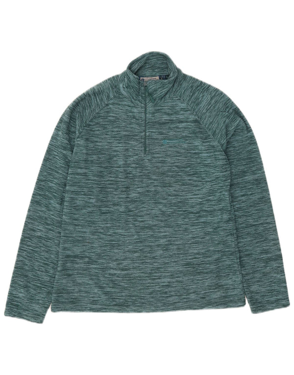 Damski sweter polarowy Mountain Warehouse z zamkiem błyskawicznym UK 12, średni, zielony, nakrapiany