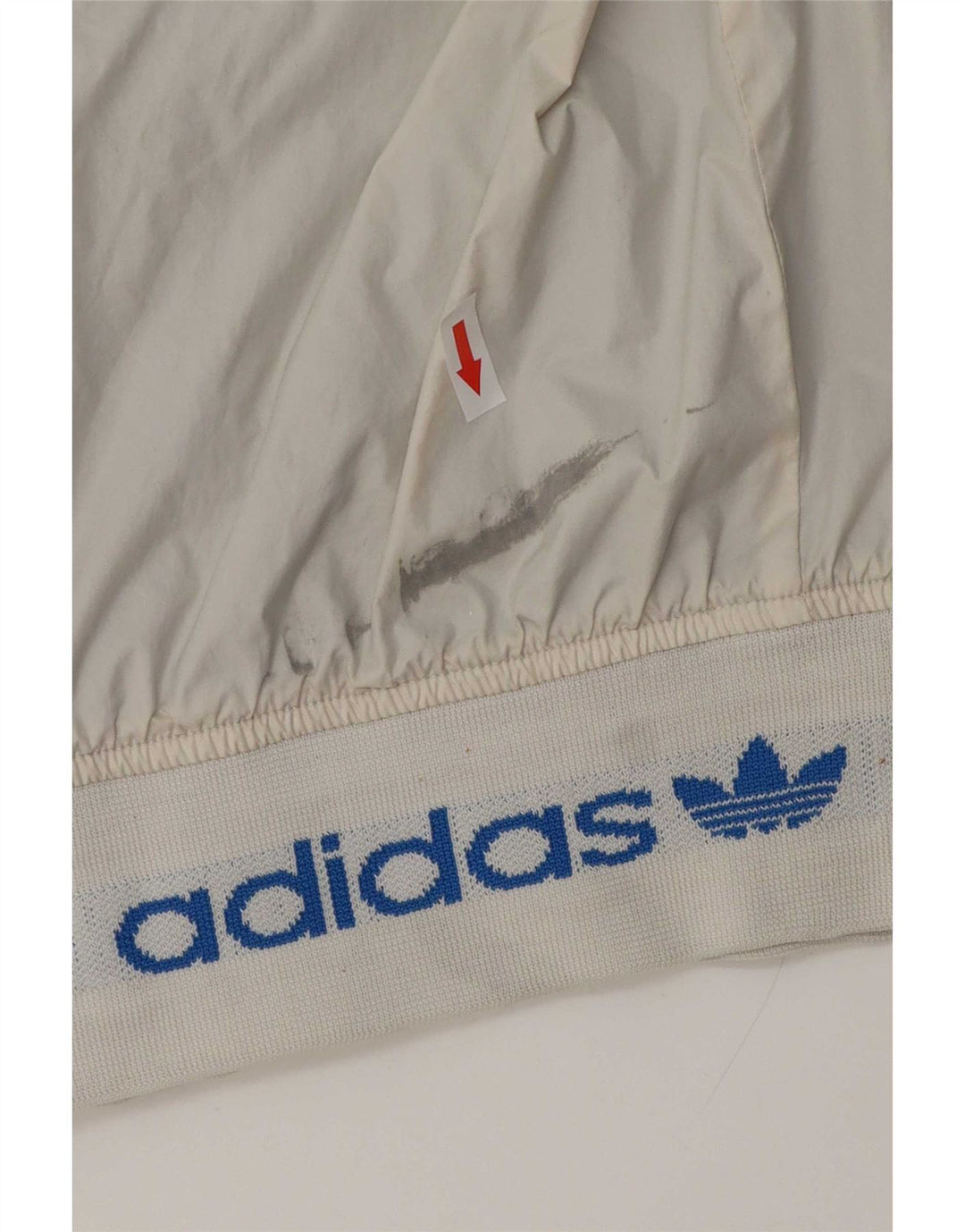 Adidas Męska dwustronna kurtka z kapturem z grafiką UK 38 Średni biały blok kolorów