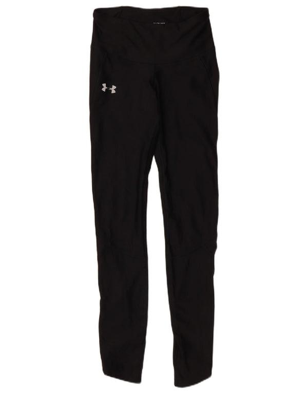 Damskie legginsy Under Armour Heat Gear UK 4 XS, czarne, poliestrowe