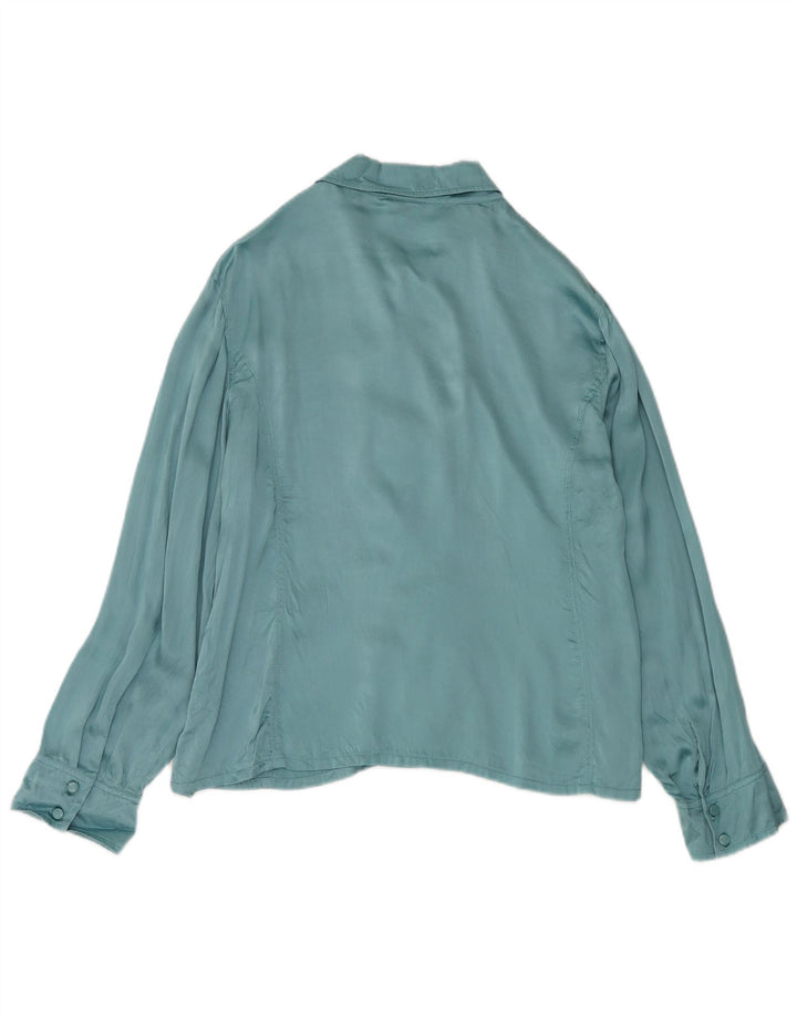 CHERIE Womens Shirt Blouse IT 52 2XL Blue