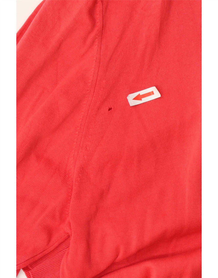 Męski sweter Massimo Dutti z dekoltem w kształcie litery V, duży, czerwony