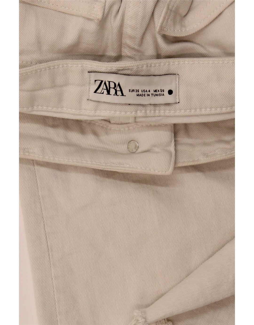 Damskie jeansy Bootcut Zara EU 36 XS W26 L28 Off White