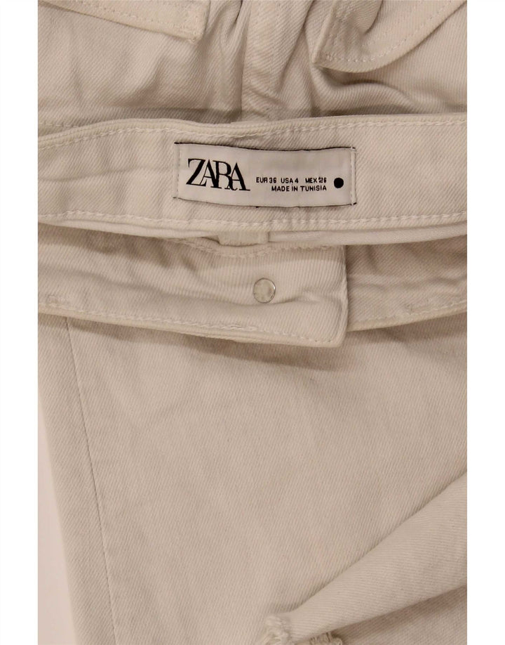 Damskie jeansy Bootcut Zara EU 36 XS W26 L28 Off White