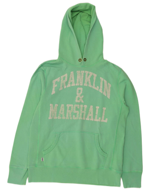 Męski sweter z kapturem Franklin & Marshall XL, zielony, bawełniany