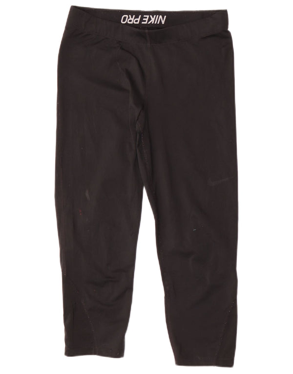 Damskie legginsy Nike Capri UK 12, średni czarny poliester