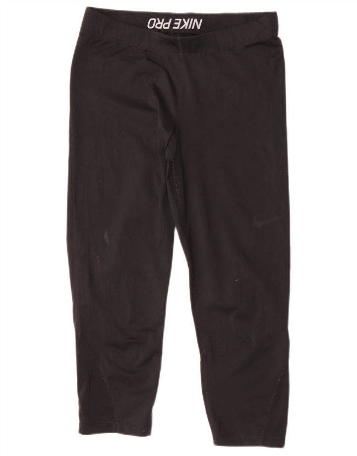 Damskie legginsy Nike Capri UK 12, średni czarny poliester