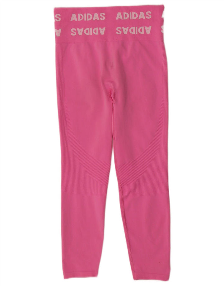 Damskie legginsy ADIDAS z grafiką UK 12/14, średni różowy poliester