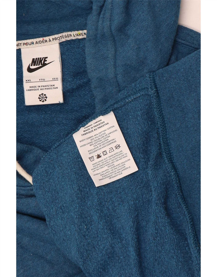 Męski sweter z kapturem Nike 2XL, niebieski, bawełniany