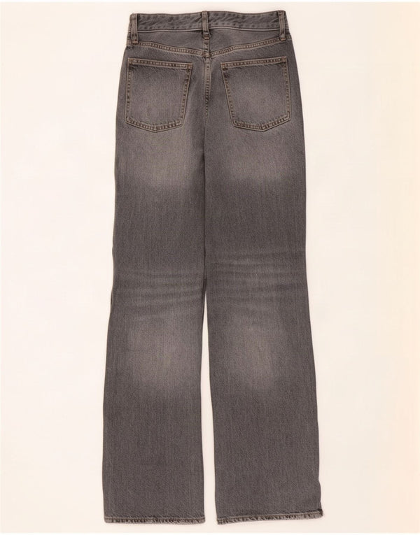 Damskie jeansy z szeroką nogawką Zara EU 38 Small W28 L32 Szara bawełna