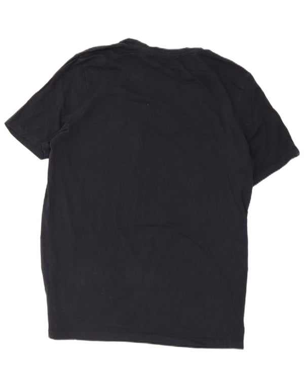 Męska koszulka z grafiką Jack & Jones, góra XL, granatowa, bawełniana