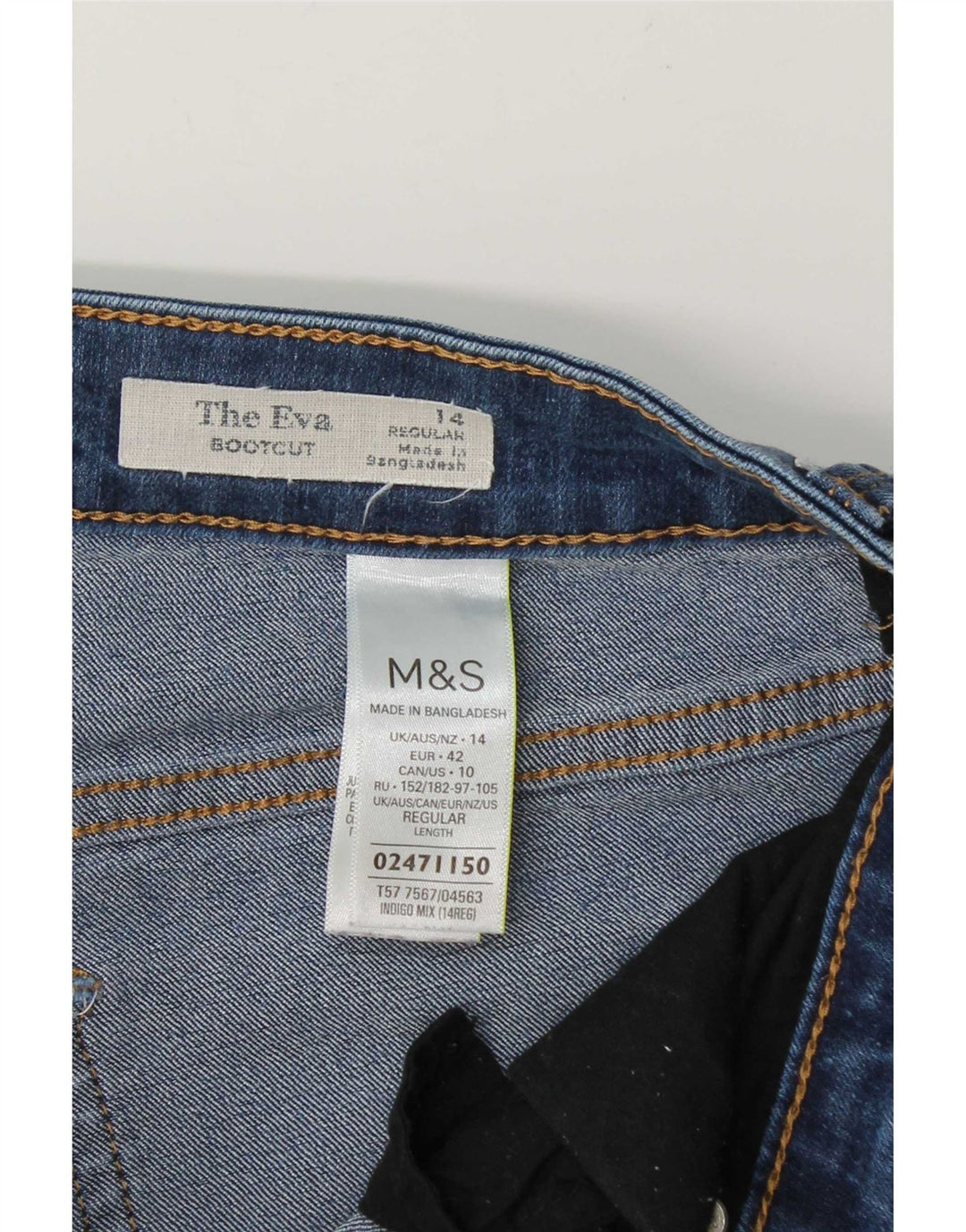 Marks & Spencer Damskie Jeansy Eva Bootcut UK 14 Duże W32 L27 Niebieskie